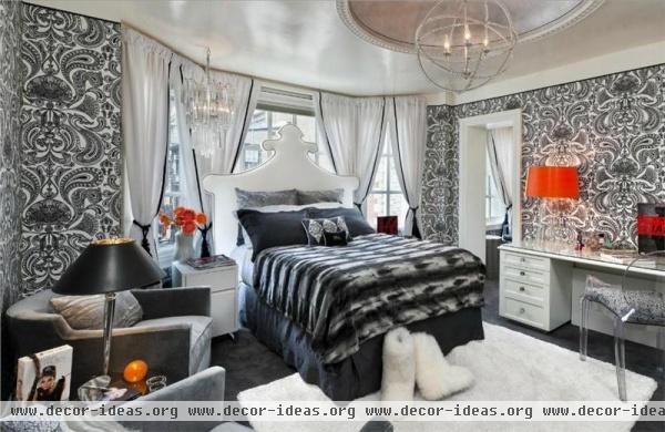 Dramatic Contemporary Bedroom by Barbara Eberlein