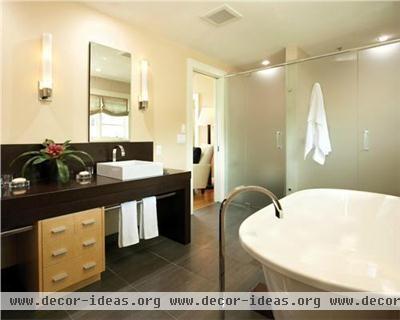 Relaxing Contemporary Bathroom by Kimberly Herrick