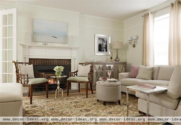 Classic Transitional Living Room by Frances Herrera