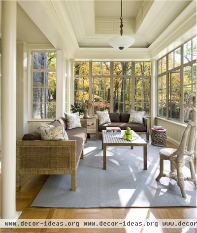 Open Transitional Family Room by Jed Johnson Associates