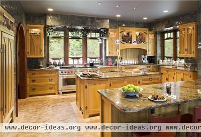 Open Transitional Kitchen by Peter Archer, AIA