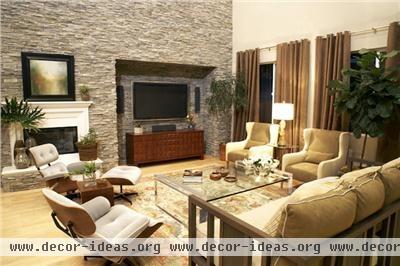 Casual Contemporary Living Room by Lori Dennis