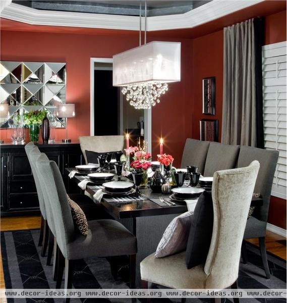 Dramatic Contemporary Dining Room by Jane Lockhart