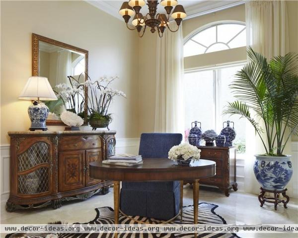 Classic Transitional Home Office by Jacquelyn Armour