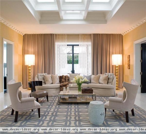 Elegant Contemporary Family Room by Jamie Herzlinger