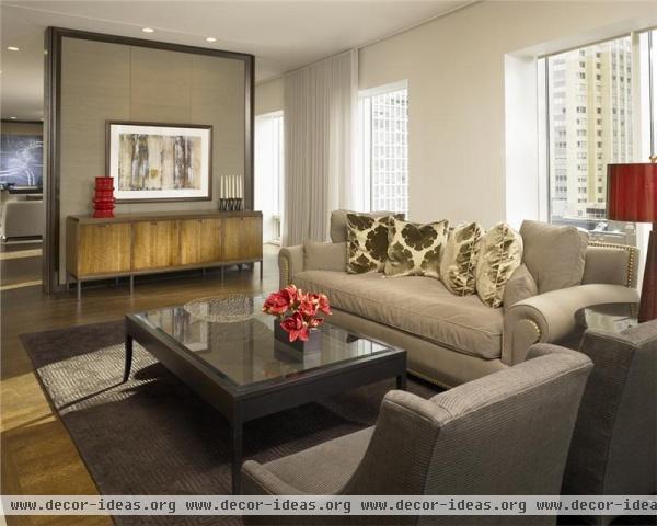 Classic Contemporary Family Room by Gary Lee