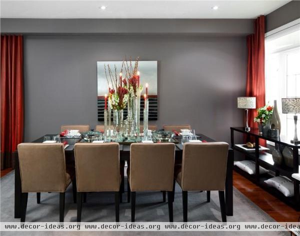 Elegant Contemporary Dining Room by Jane Lockhart