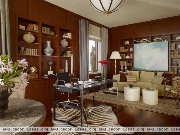 Elegant Transitional Home Office by Suzanne Tucker