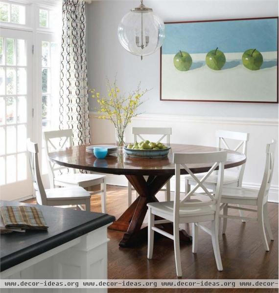 Sunny Transitional Dining Room by Lauren Muse