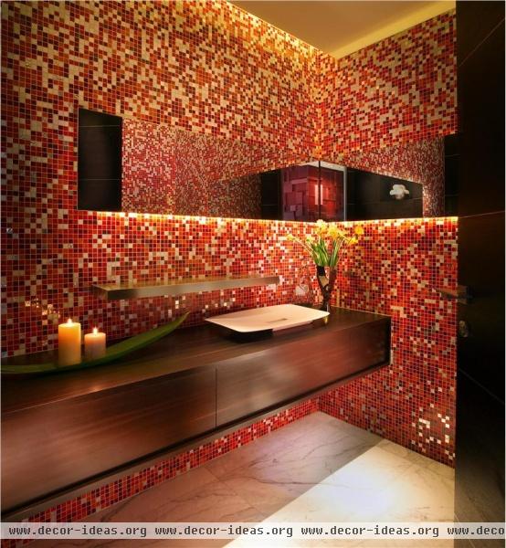 Dramatic Contemporary Bathroom by Pepe Calderin