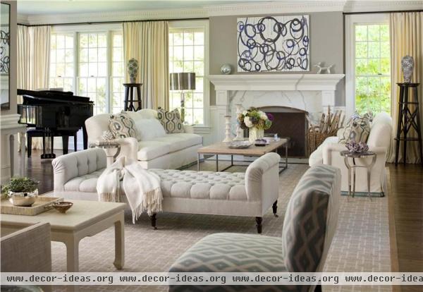 Elegant Transitional Living Room by Lauren Muse