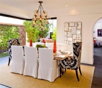 Dramatic Transitional Dining Room by Donna Puzifera