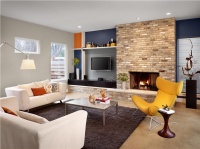 Casual Contemporary Living Room by Laura Britt