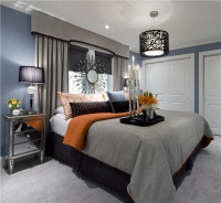 Dramatic Contemporary Bedroom by Jane Lockhart