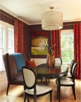 Dramatic Transitional Dining Room by Rachel Reider