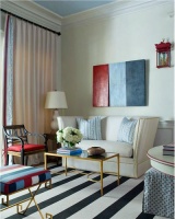 Relaxing Transitional Living Room by Tobi Fairley