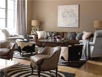 Dramatic Contemporary Living Room by Tara Seawright