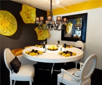 Dramatic Transitional Dining Room by Tracy Murdock