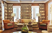 Cozy Transitional Family Room by Evelyn Benatar