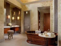 Open Transitional Bathroom by Jamie Beckwith