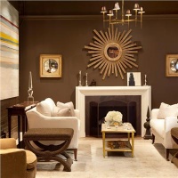 Dark Contemporary Living Room by Lindsay Brier