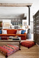 Homey Transitional Living Room by Deborah French