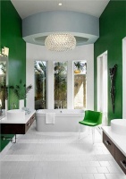 Dramatic Contemporary Bathroom by Laura Britt