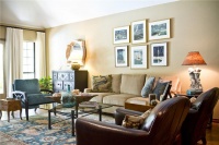 Sunny Transitional Living Room by Allison Jaffe