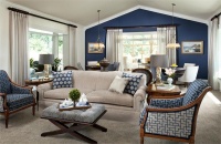 Sunny Traditional Living Room by Starr Miller