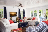 Light Transitional Family Room by Jacquelyn Armour