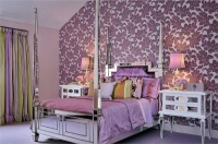 Dramatic Transitional Bedroom by Diane Guariglia