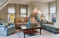 Cozy Transitional Family Room by Barbara Eberlein