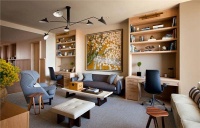 Cozy Contemporary Family Room by Shawn Henderson