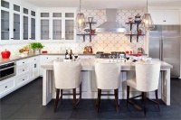 Dramatic Transitional Kitchen by Donna Puzifera