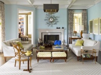 Light Transitional Living Room by Gideon Mendelson