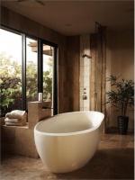 Relaxing Contemporary Bathroom by Toni Knudson