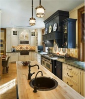 Homey Transitional Kitchen by Barbara Eberlein