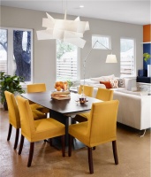 Open Contemporary Dining Room by Laura Britt