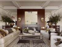 Airy Transitional Living Room by Suzanne Tucker