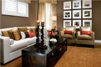 Cozy Transitional Family Room by Jane Lockhart