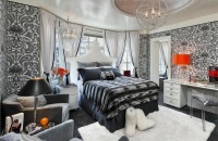 Dramatic Contemporary Bedroom by Barbara Eberlein