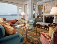 Sunny Traditional Living Room by Kendall Wilkinson