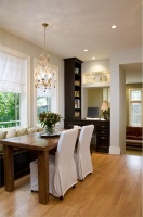 Light Transitional Dining Room by Emily Mackie