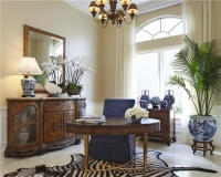 Classic Transitional Home Office by Jacquelyn Armour