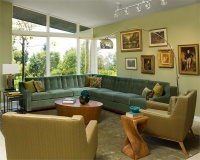 Homey Transitional Family Room by Christopher Grubb