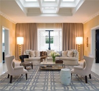 Elegant Contemporary Family Room by Jamie Herzlinger