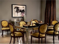 Dramatic Traditional Dining Room by Joseph Pubillones