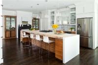 Open Transitional Kitchen by TerraCotta Properties