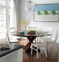 Sunny Transitional Dining Room by Lauren Muse