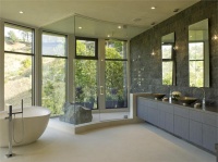 Elegant Contemporary Bathroom by Lori Dennis